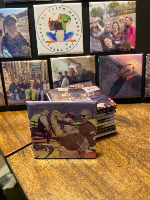 Set of Nine Photo Magnets - 2" x 2"